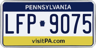 PA license plate LFP9075
