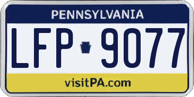 PA license plate LFP9077