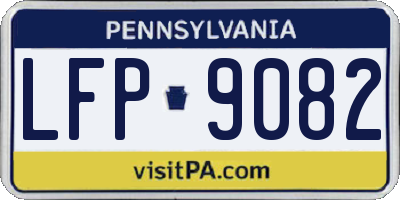 PA license plate LFP9082