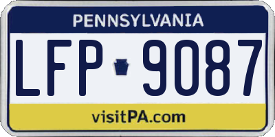 PA license plate LFP9087
