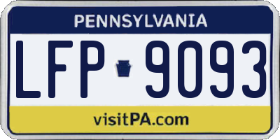 PA license plate LFP9093