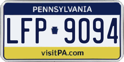 PA license plate LFP9094