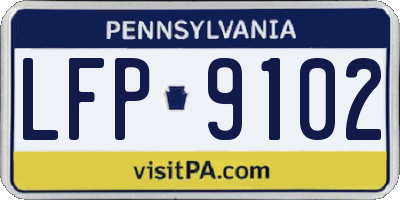 PA license plate LFP9102