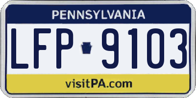 PA license plate LFP9103