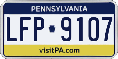PA license plate LFP9107