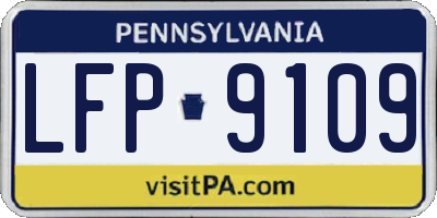 PA license plate LFP9109