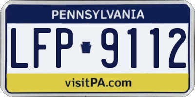 PA license plate LFP9112