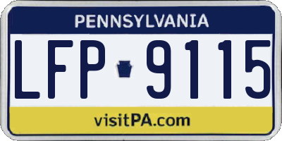 PA license plate LFP9115