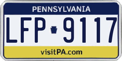 PA license plate LFP9117