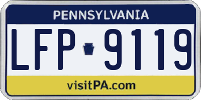 PA license plate LFP9119