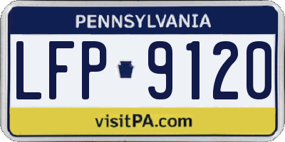 PA license plate LFP9120