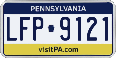 PA license plate LFP9121