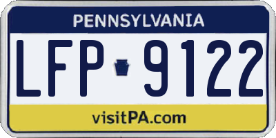 PA license plate LFP9122