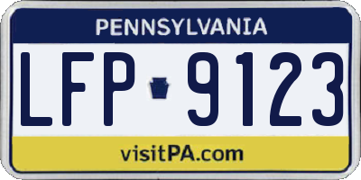 PA license plate LFP9123