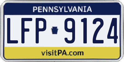 PA license plate LFP9124