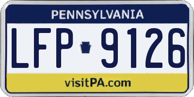 PA license plate LFP9126