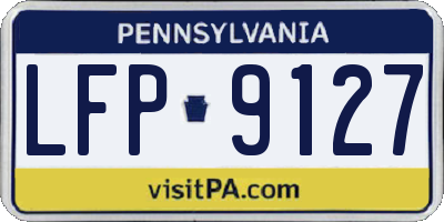 PA license plate LFP9127