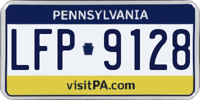 PA license plate LFP9128