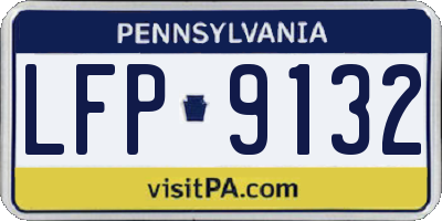 PA license plate LFP9132