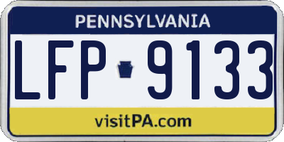 PA license plate LFP9133