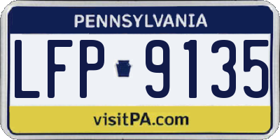 PA license plate LFP9135