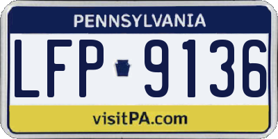 PA license plate LFP9136