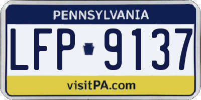 PA license plate LFP9137