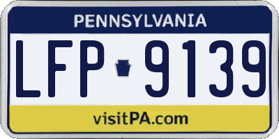PA license plate LFP9139