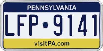 PA license plate LFP9141