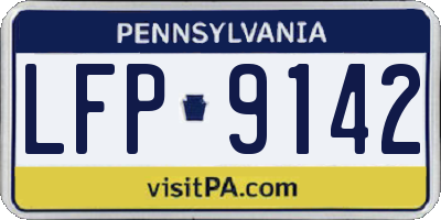 PA license plate LFP9142