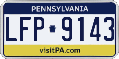 PA license plate LFP9143