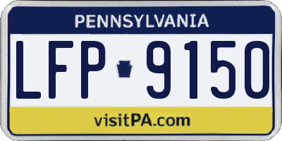 PA license plate LFP9150