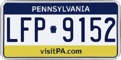 PA license plate LFP9152
