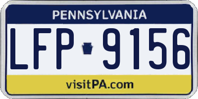 PA license plate LFP9156