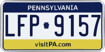 PA license plate LFP9157
