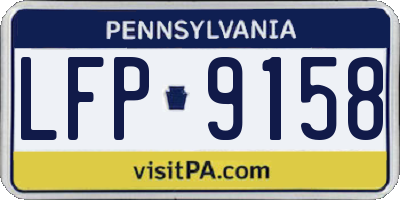 PA license plate LFP9158