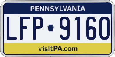 PA license plate LFP9160