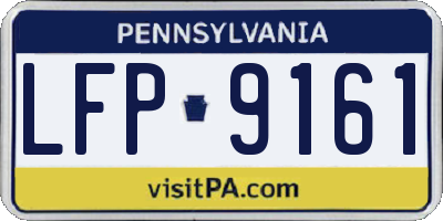 PA license plate LFP9161