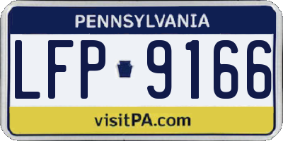PA license plate LFP9166