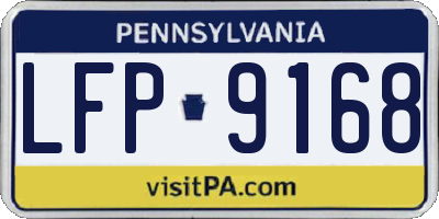 PA license plate LFP9168