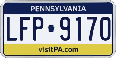 PA license plate LFP9170