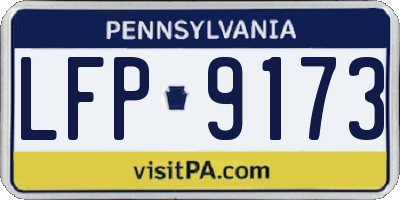 PA license plate LFP9173