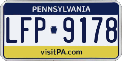 PA license plate LFP9178