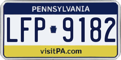 PA license plate LFP9182
