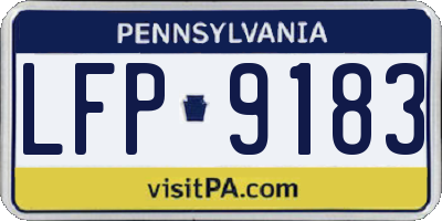 PA license plate LFP9183