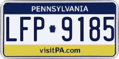 PA license plate LFP9185