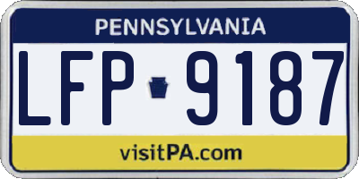 PA license plate LFP9187