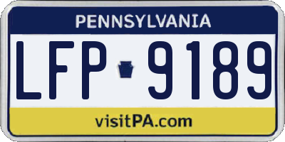 PA license plate LFP9189