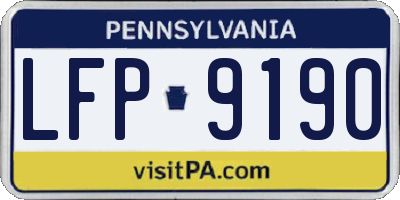 PA license plate LFP9190