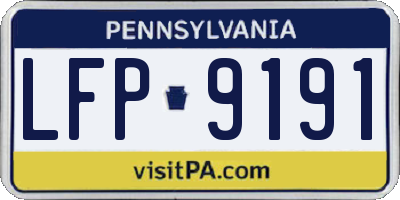 PA license plate LFP9191